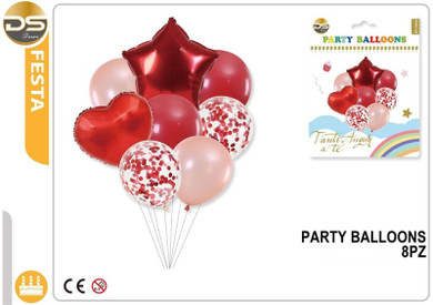 Dz - Party Set 8Pz Palloncini Per Festa3