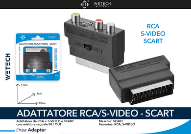 Wetech Adattatore Scart - 3 Rca/S