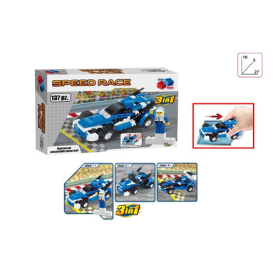 Toys Garden - Blick Block Speed Race Blu