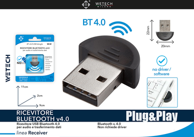 Wetech Ricevitore Bluetooth V4.0