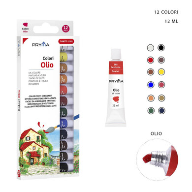 Pryma - Colore base olio tubo 12Ml 12pz bl