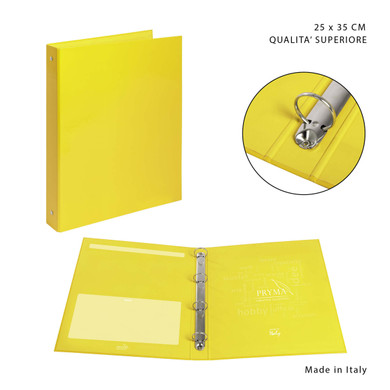 Pryma - Raccoglitore 4Anelli 35X25Cm Giallo