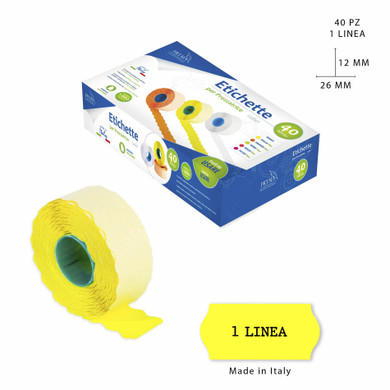 Pryma -  Etichetta adesiva prezzo 1linea gialla