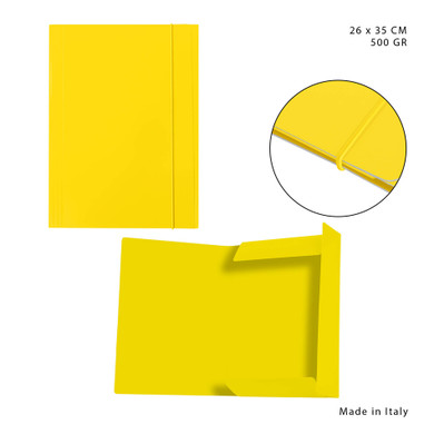 Pryma - Cartellina 3L c/elast 500g 26x35Cm giallo