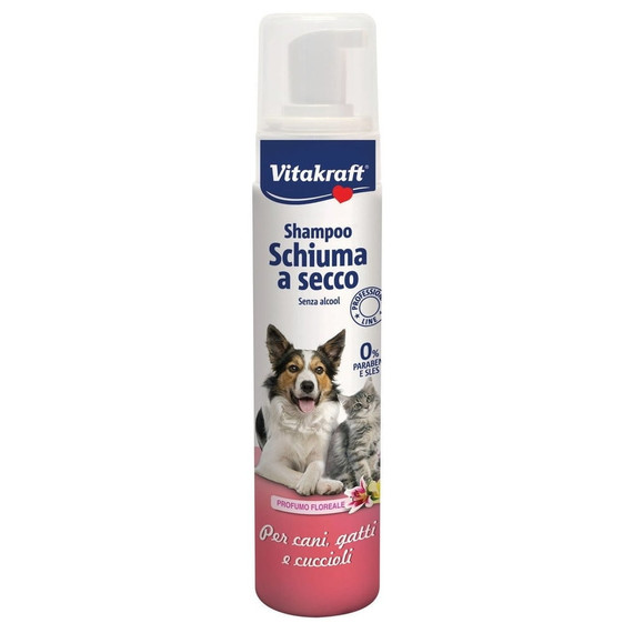 Vitakraft -  Shampoo schiuma a secco per cani e gatti