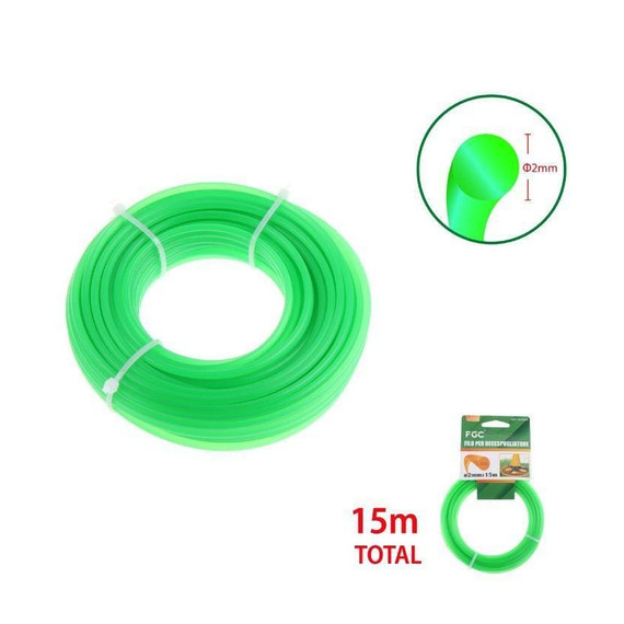 Hq - Filo Per Decespugliatore 2Mmx15M Verde