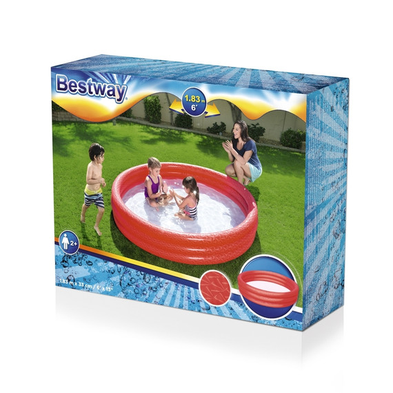 Bestway - Piscina Tinta Unita 3 Anelli 183 Cm