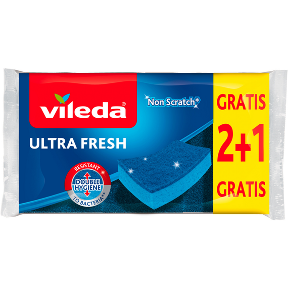 Vileda Spugna Ultra Fresh A/Graffi 2+1 pz