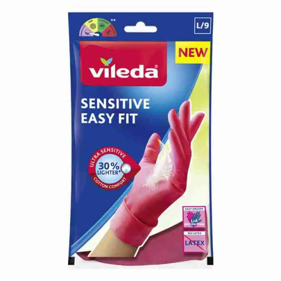 Vileda Guanti Sensitive Easyfit L/9