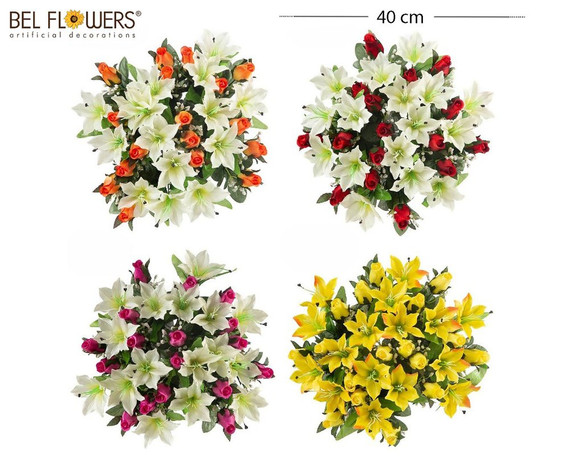 Bel Flowers® Bush Xl Boccioli Gigli - Box -H48x40Cm