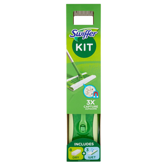 Swiffer - Starter Kit 8 panni asciutti  + 3 bagnati