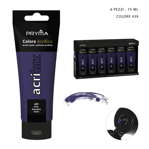 Pryma - Colore acrilico 75Ml n.439 viola