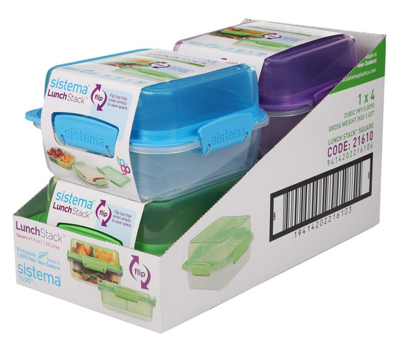 Sistema® - P/Pranzo Pp ToGo 3P Stack 1,2 L