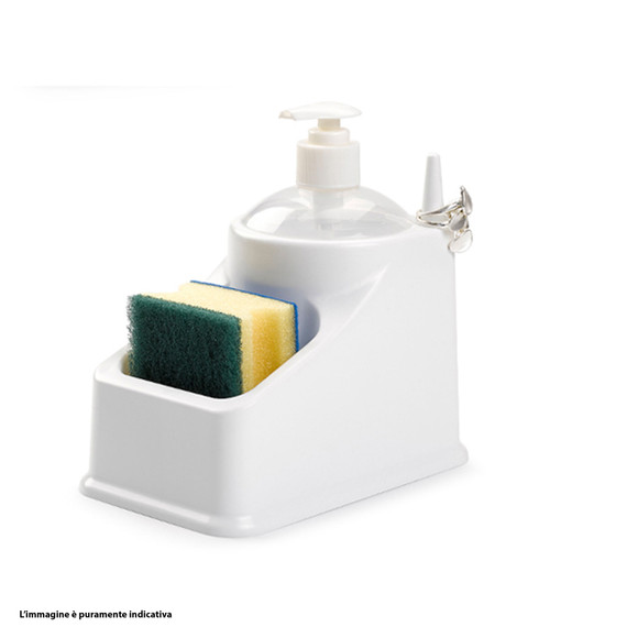 PlasticForte® Dispenser Con Portaspugne Square Bianco