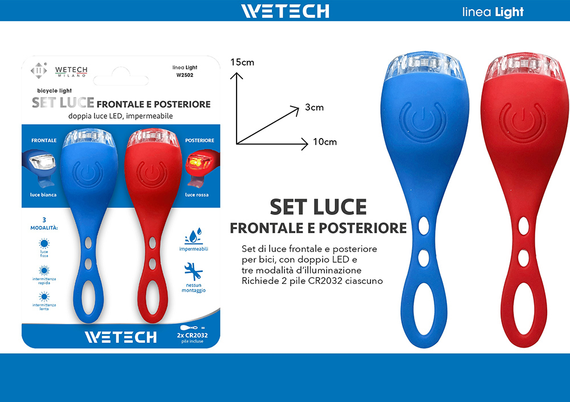 Wetech Luce Frontale E Posteriore -R