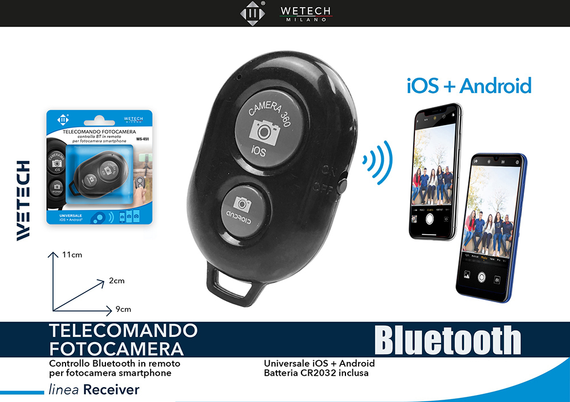 Wetech Telecomando Fotocamera Bt Remote