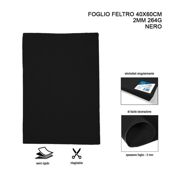 Foglio feltro nero