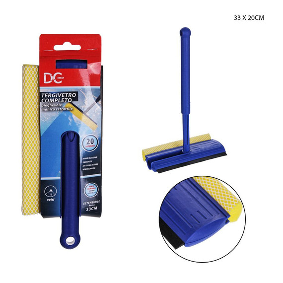 Dc - Tergivetro Spugna 20Cm Con Manico 33 cm pieghevole