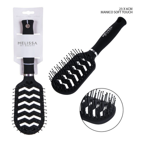 Melissa - Spazzola capelli soft touch 23 x 6 cm