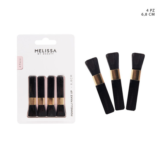 Melissa - Pennelli Make Up 6.8Cm 4Pz