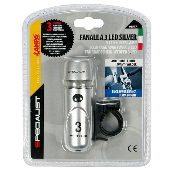 Lampa - Fanale 3 led silver