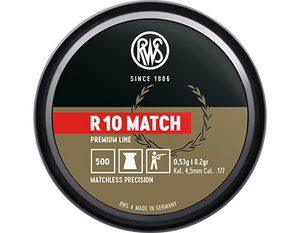 RWS R10 Match 177cal 8.2gr 500 Pack RWS R10 Match 177cal 8.2gr 500 Pack