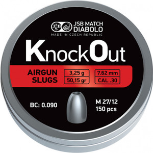 JSB KnockOut Slugs Cal. .30 50.15gr (150) JSB KnockOut Slugs Cal. .30 50.15gr (150)