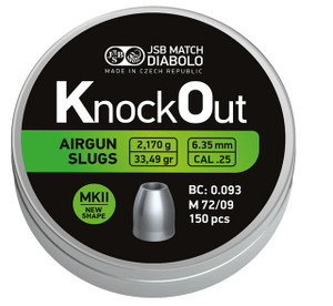 JSB KnockOut MK2 .25 Slugs 33.49gr JSB KnockOut MK2 .25 Slugs 33.49gr