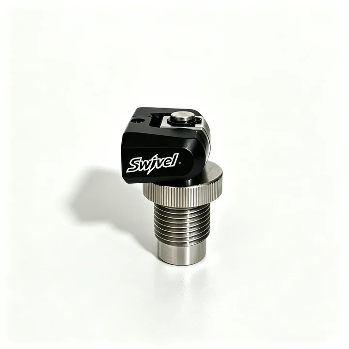 Swivel T Fill Adaptor 300 Bar G5/8 (Din300) Inlet Twin 1/8BSPP Outlets Dual 360°+180° Rotation