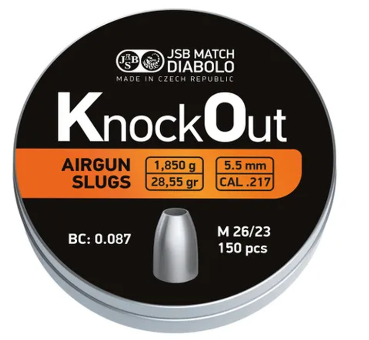 JSB Knockout Slugs .22 .217Dia 28.55gr