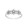 Bloom & Shine Floral Toe Ring | Adjustable Sterling Silver Flower Toe Jewelry – California Toe Rings