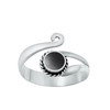 Midnight Grounding Onyx Toe Ring | Adjustable Sterling Silver Black Stone Jewelry – California Toe Rings