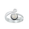 Lunar Glow Moonstone Toe Ring | Sterling Silver Adjustable Celestial Jewelry – California Toe Rings