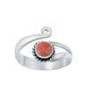 Sunfire Spirit Carnelian Toe Ring | Adjustable Sterling Silver Red Stone Jewelry – California Toe Rings
