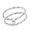 Twist & Shine Double Band Toe Ring | Sterling Silver Toe Ring for Size 4 & 5 – California Toe Rings