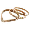 Gold stacked toe rings set