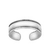 Sterling silver wide band adjustable toe ring
