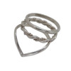 sterling silver stacked thumb rings