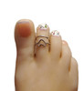 Toe ring, 2 sterling silver toe rings, wrap toe ring, adjustable toe ring, heart toe ring, pinkie ring, toe rings for women, yoga toe ring