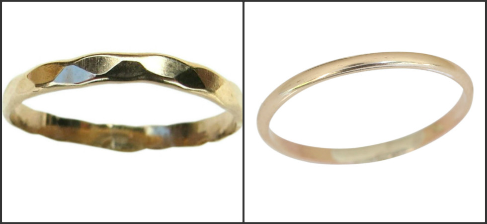 Toe rings in gold and sterling silver fitted for your toes