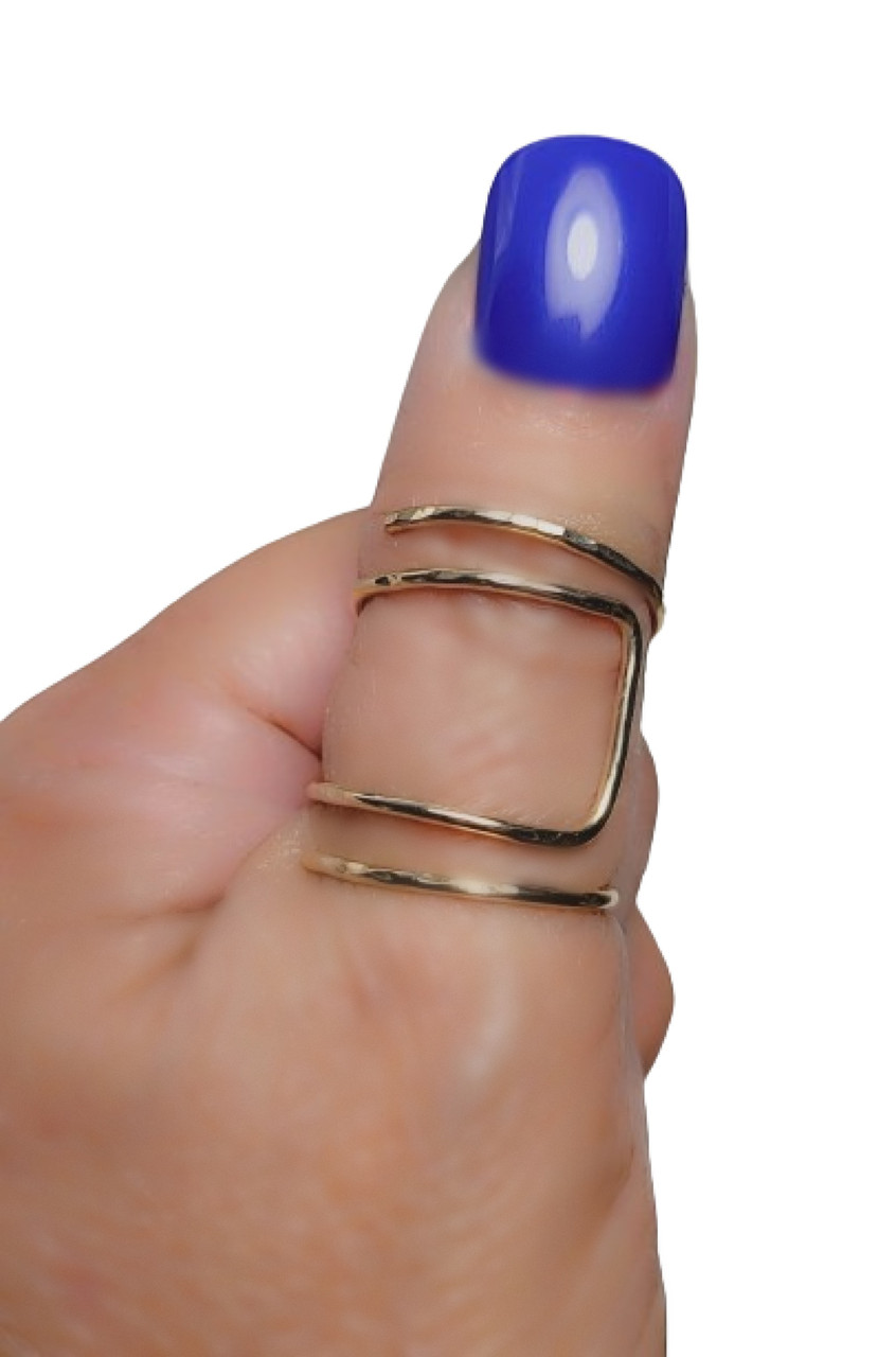 Ring 14k Ladies Thumb Ring Gold The V 14k Solid Gold Thumb Ring