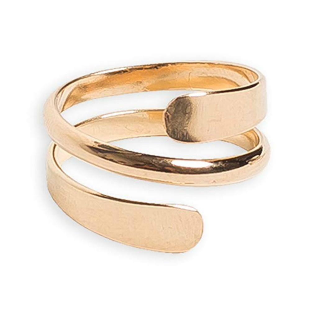 14k gold braid band thumb ring