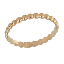 Gold bead thumb ring