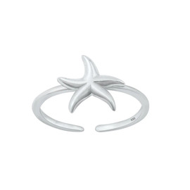 Ocean Star Starfish Toe Ring | Sterling Silver Adjustable Beach Jewelry – California Toe Rings