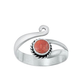 Sunfire Spirit Carnelian Toe Ring | Adjustable Sterling Silver Red Stone Jewelry – California Toe Rings