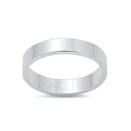 Classic Edge 3mm Sterling Silver Cigar Band Toe Ring | Size 4 & 5 – California Toe Rings