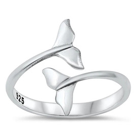 Ocean’s Grace Whale Tail Toe Ring | Sterling Silver Toe Ring for Size 4 & 5 – California Toe Rings