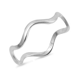 Sea Swirl Wave Toe Ring | Sterling Silver Ocean-Inspired Toe Ring in Sizes 2, 4 & 5 – California Toe Rings
