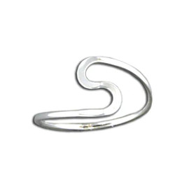 Sterling silver swirl toe ring fitted