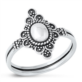 Sterling Silver Bali Ring